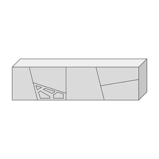 Fiók geometrikus díszítéssel, 150 cm széles, 35 cm mély – Morello 3135.AI