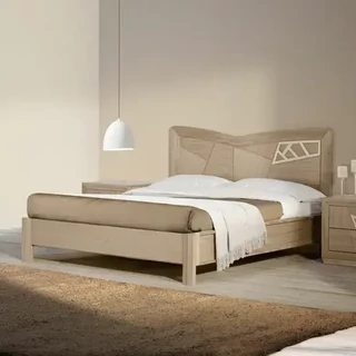 Franciaágy-keret fa fejvéggel, háromszöges mintával – Morello 3996