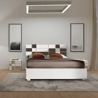 Franciaágy-keret geometrikus dizájnú fejvéggel – Morello 3985