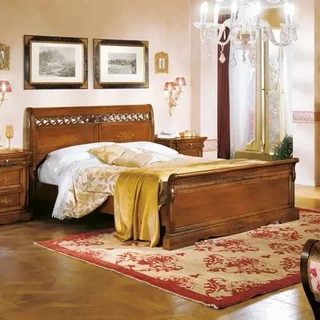 Franciaágy-keret intarziás fejvéggel – Morello 4155