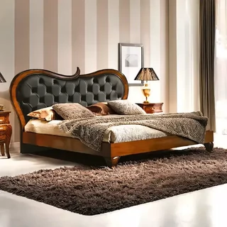 Franciaágy-keret kárpitozott fejvéggel – Morello 4095