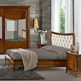 Franciaágy-keret kárpitozott fejvéggel – Morello 4102