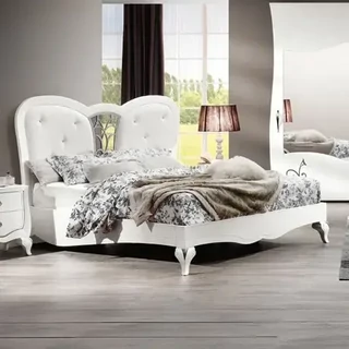 Franciaágy-keret kárpitozott fejvéggel, áttört díszítéssel, 160x195 cm – Morello 4119.A