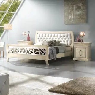 Franciaágy-keret kárpitozott fejvéggel – Morello 4168