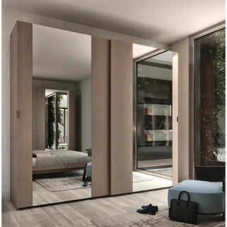 Gardróbszekrény, 2 tolóajtós, tükrös ajtókkal – Morello 3972