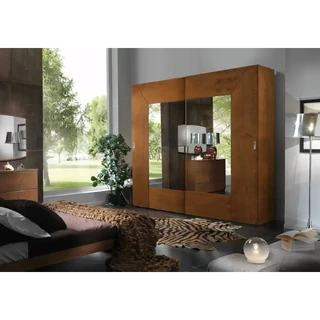 Gardróbszekrény, 2 tolóajtós, tükrös ajtókkal – Morello 4018