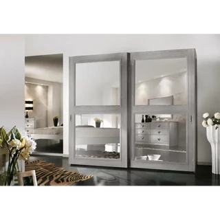 Gardróbszekrény, 2 tolóajtós, tükrös ajtókkal – Morello 4036