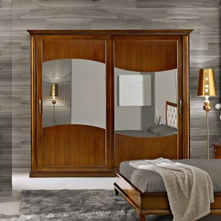 Gardróbszekrény, 2 tolóajtós, tükrös ajtókkal – Morello 4103