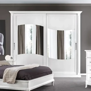 Gardróbszekrény, 2 tolóajtós, tükrös ajtókkal – Morello 4145.S