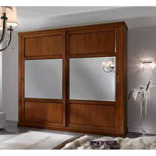 Gardróbszekrény, 2 tolóajtós, tükrös ajtókkal – Morello 4201