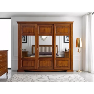 Gardróbszekrény, 3 tolóajtós, tükrös ajtókkal – Morello 4205