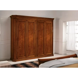 Gardróbszekrény, 4 ajtós, intarziás – Morello 4527