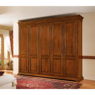 Gardróbszekrény, 5 ajtós, faragott díszítéssel – Morello 4531