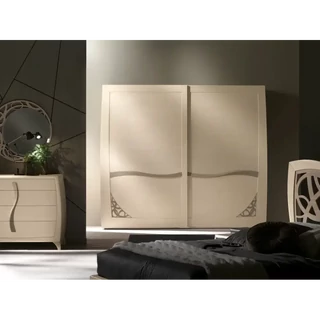 Gardróbszekrény, 2 tolóajtós, áttört díszítéssel – Morello 4532