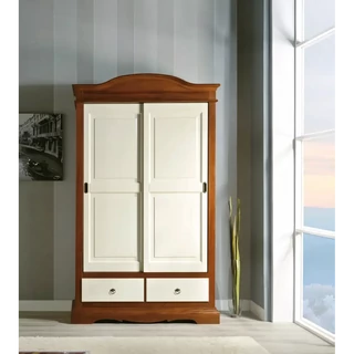 Gardróbszekrény, 2 tolóajtós, 2 fiókkal – Morello 4557