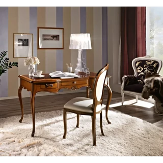 Íróasztal 3 fiókkal, faragott díszítéssel – Morello 3896