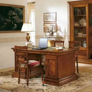 Íróasztal, 1 ajtós, 6 fiókkal, műbőr asztallappal – Morello 3880