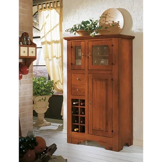 Kamraszekrény, 3 ajtós, 2 fiókkal, palacktartó rekeszekkel – Morello 3065