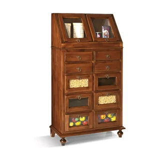 Kamraszekrény fel/lenyitható ajtókkal, 4 fiókkal – Morello 3055