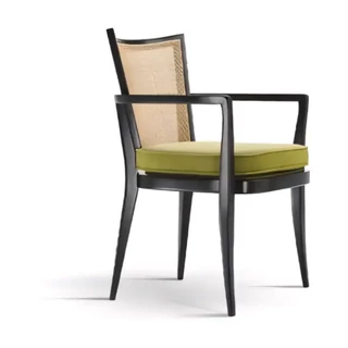 Karosszék kárpitozott ülőfelülettel, bécsi nádszövetes háttámlával – Morello 2509