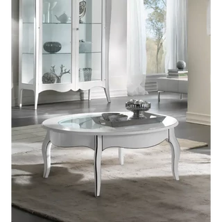 Kerek dohányzóasztal edzett üveg asztallappal – Morello 3391