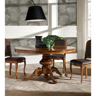 Kerek étkezőasztal, intarziás, 150x150 cm – Morello 2344