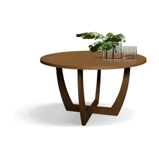 Kerek étkezőasztal kőrisfa asztallappal és lábakkal – Morello 2260