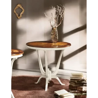 Kerek kisasztal Verona intarziával – Morello 3436