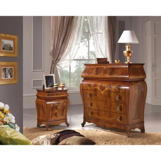 Komód 2 db éjjeliszekrénnyel, intarziás – Morello 4333