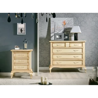 Komód 2 db éjjeliszekrénnyel, provanszi stílusú – Morello 4395