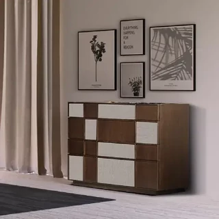 Komód 4 fiókkal, skót dizájnnal – Morello Tartan 3978