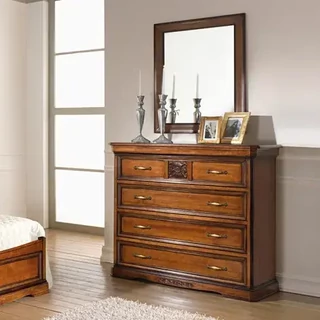 Komód 4 fiókkal, lehajtható fiók nélkül, faragott díszítéssel – Morello 4150.A