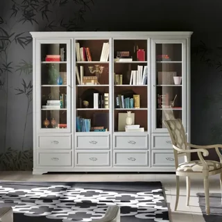 Könyvespolc, 2 ajtós, 8 fiókkal – Morello 3871