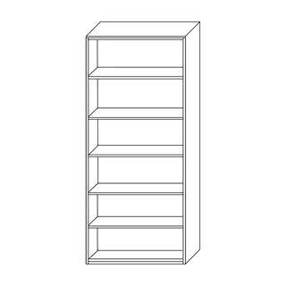 Könyvespolc elem 5 polccal – Morello 2907