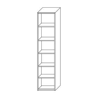 Könyvespolc elem 5 polccal – Morello 2914
