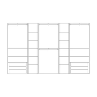 Moduláris gardróbszoba zárt oldalakkal – Morello 4463.B