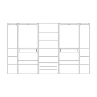 Moduláris gardróbszoba zárt oldalakkal – Morello 4463.C