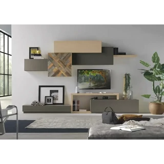 Moduláris nappali szekrénysor antik hatású ajtóval – Morello 3101