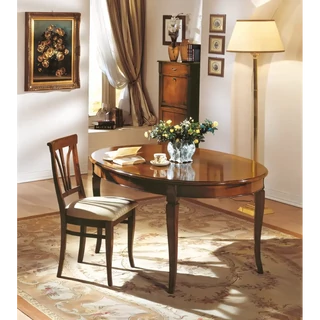 Ovális étkezőasztal, bővíthető (kihúzható), halszálkamintás – Morello 2323