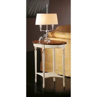 Ovális kisasztal halszálkamintás asztallappal – Morello 3430