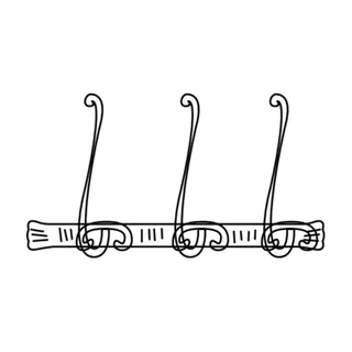 Ruhaakasztó panel 3 akasztóval – Morello 3623.A