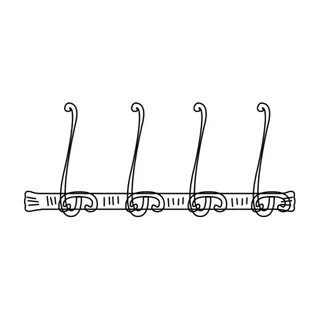 Ruhaakasztó panel 4 akasztóval – Morello 3623.B