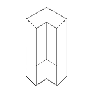 Sarok gardróbszoba-elem (90°), 2 ajtós, kőrisfából – Morello 4472