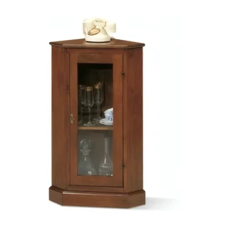 Sarok vitrines szekrény, 1 ajtós – Morello 3451