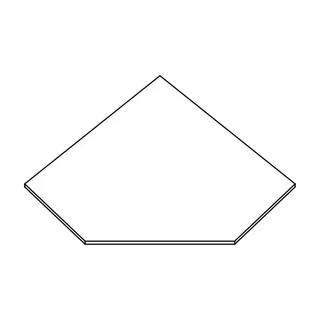 Sarokpolc elem (45°) gardróbszobához, kőrisfából – Morello 4477