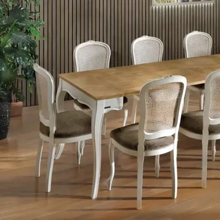 Szék kárpitozott ülőfelülettel, bécsi nádszövetes háttámlával – Morello 2277