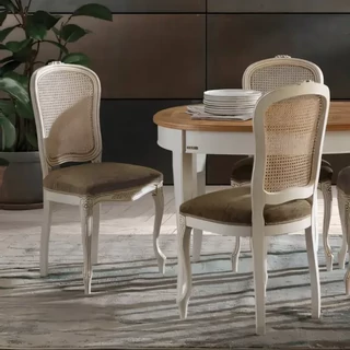 Szék kárpitozott ülőfelülettel, bécsi nádszövetes háttámlával – Morello 2314