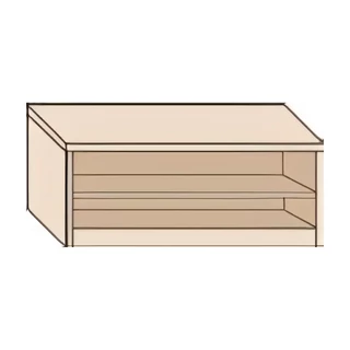 Szekrénysor-elem 2 polccal, 100x50,5 cm – Morello 3171
