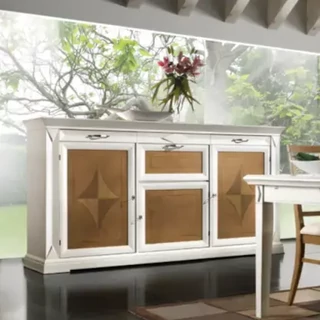 Tálalószekrény, 3 ajtós, 2 fiókkal, intarziás díszítéssel – Morello 2026