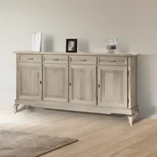 Tálalószekrény, 4 ajtós, 4 fiókkal, provanszi stílusú – Morello 2067